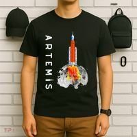 Artemis 1 SLS Rocket Launch Mission To The Moon And Beyond T-Shirt thumb 6