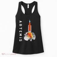 Artemis 1 SLS Rocket Launch Mission To The Moon And Beyond Women's Tank Top thumb 0
