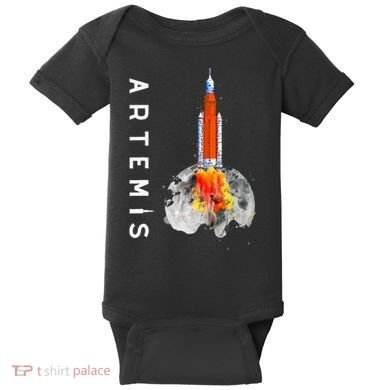 Artemis 1 SLS Rocket Launch Mission To The Moon And Beyond Baby Bodysuit