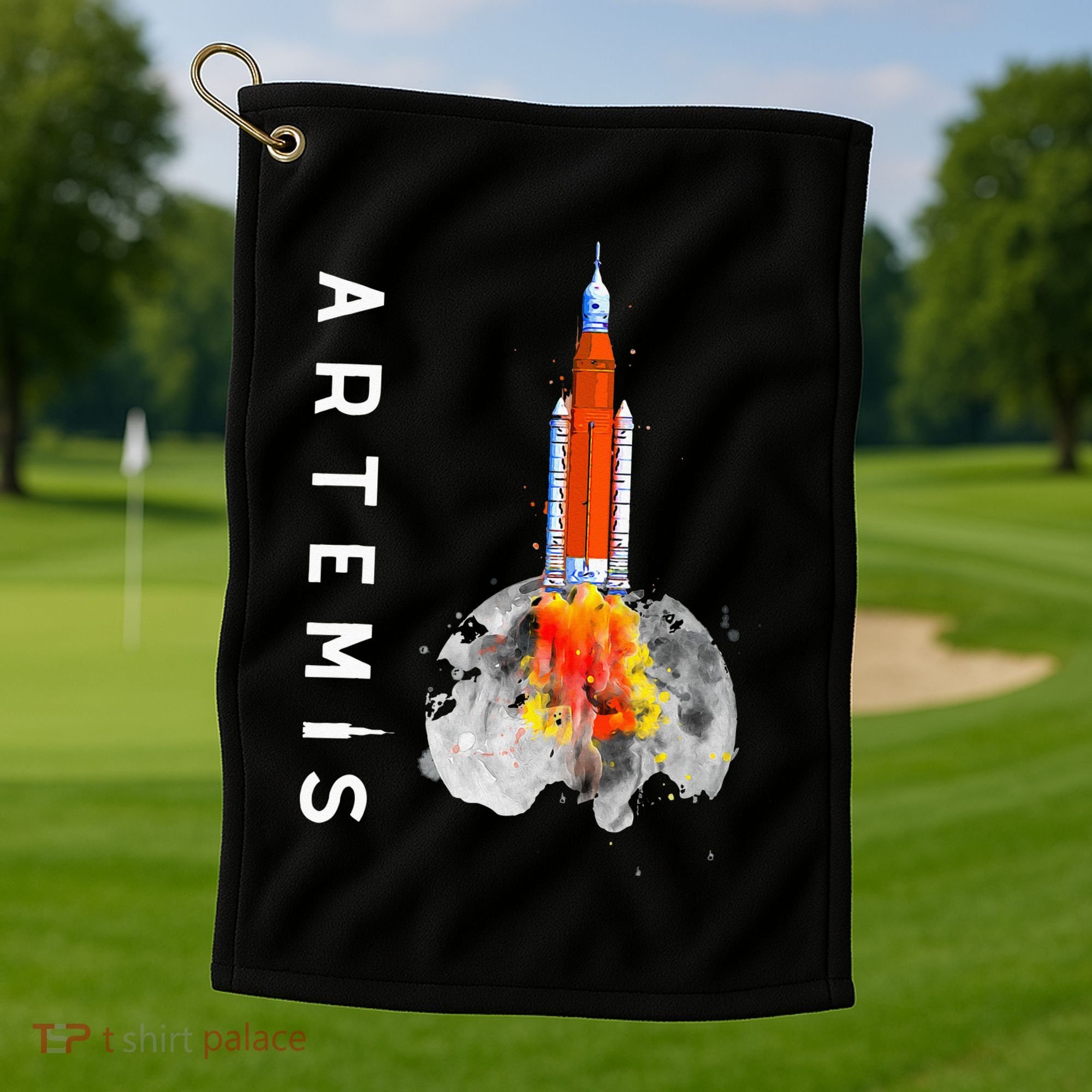Artemis 1 SLS Rocket Launch Mission To The Moon And Beyond Golf Towel