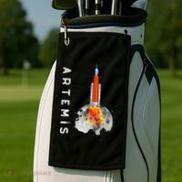 Artemis 1 SLS Rocket Launch Mission To The Moon And Beyond Golf Towel thumb 2