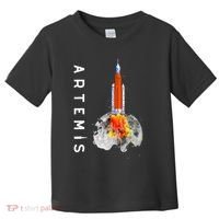 Artemis 1 SLS Rocket Launch Mission To The Moon And Beyond Toddler T-Shirt thumb 0