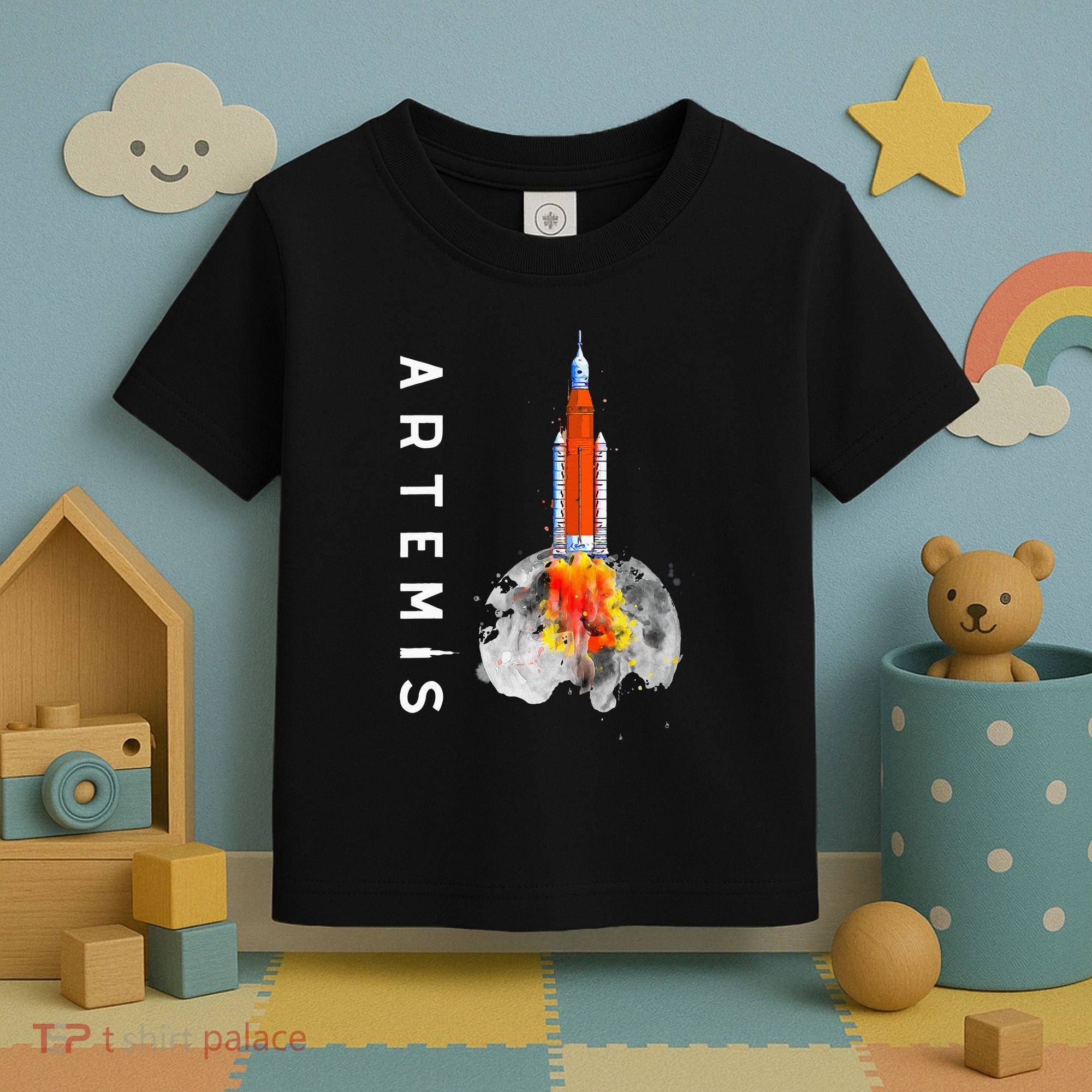 Artemis 1 SLS Rocket Launch Mission To The Moon And Beyond Toddler T-Shirt