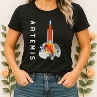 Artemis 1 SLS Rocket Launch Mission To The Moon And Beyond Women's T-Shirt thumb 2