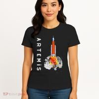 Artemis 1 SLS Rocket Launch Mission To The Moon And Beyond Women's T-Shirt thumb 4