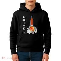 Artemis 1 SLS Rocket Launch Mission To The Moon And Beyond Kids Hoodie thumb 4