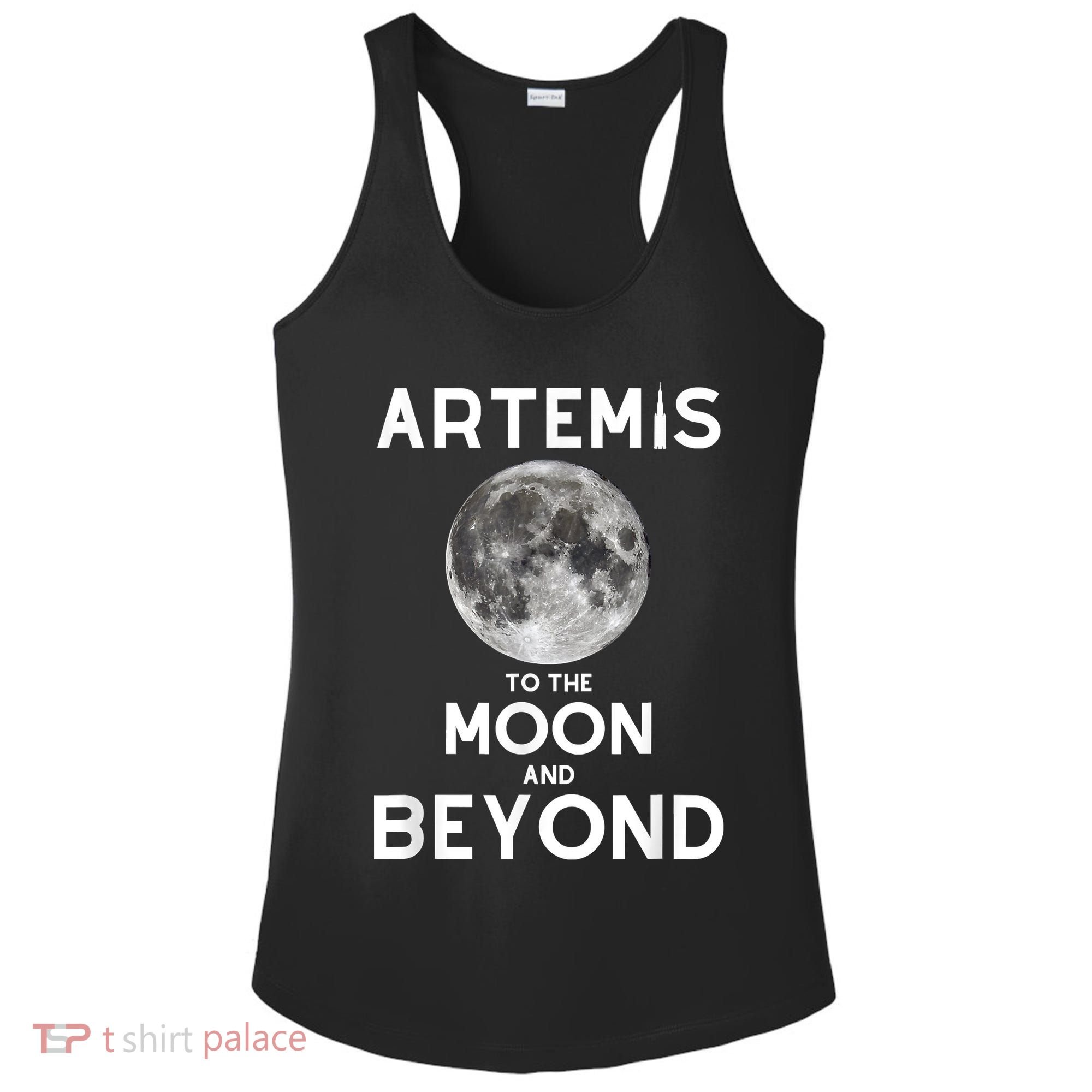 Artemis 1 SLS Rocket Launch Mission To The Moon And Beyond Ladies PosiCharge Competitor Racerback Tank