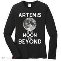 Artemis 1 SLS Rocket Launch Mission To The Moon And Beyond Women's Long Sleeve Shirt thumb 0