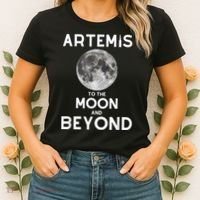 Artemis 1 SLS Rocket Launch Mission To The Moon And Beyond Women's T-Shirt thumb 2