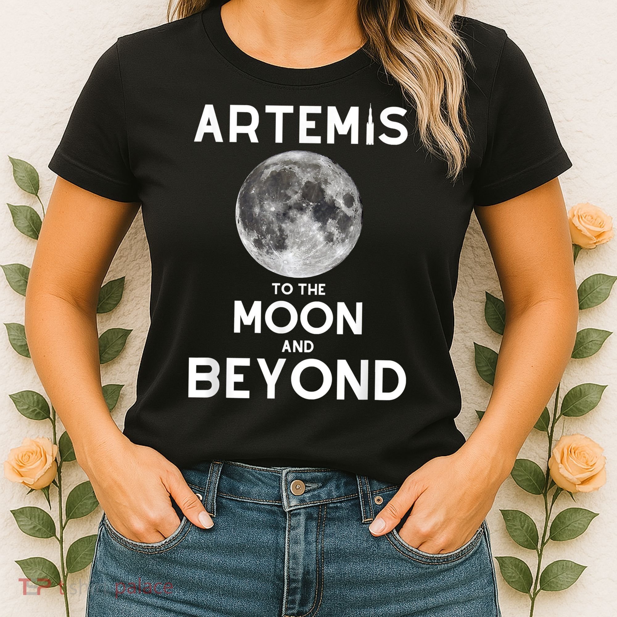 Artemis 1 SLS Rocket Launch Mission To The Moon And Beyond Women's T-Shirt