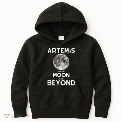 Artemis 1 SLS Rocket Launch Mission To The Moon And Beyond Kids Hoodie