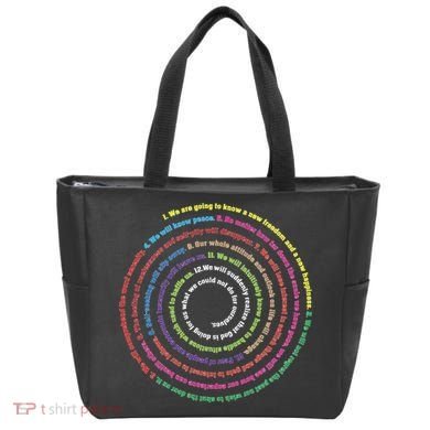Aa 12 Step Recovery Definition Of Insanity Tote Bag
