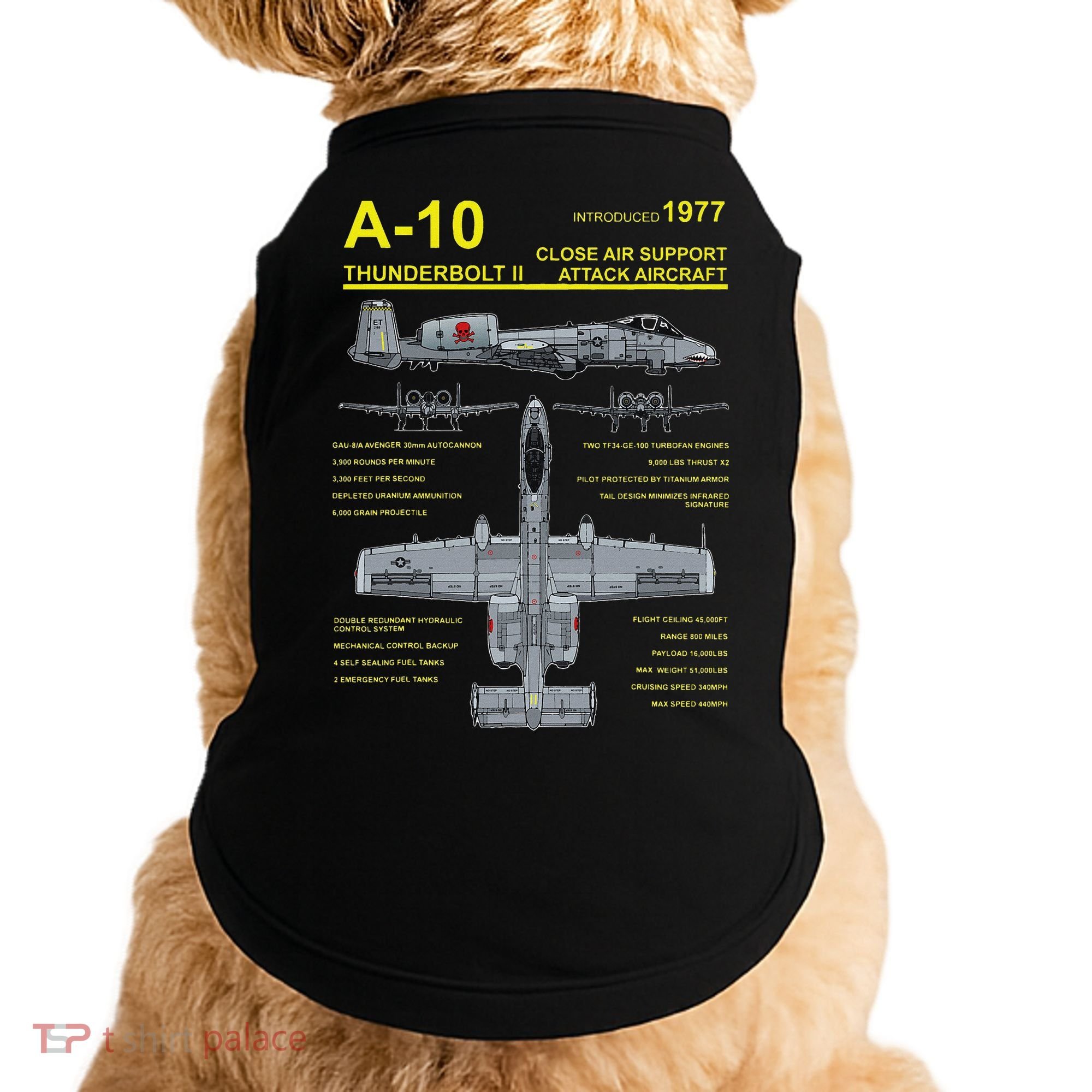 A 10 Thunderbolt Ii Warthog Military Jet Blueprint Doggie Tank