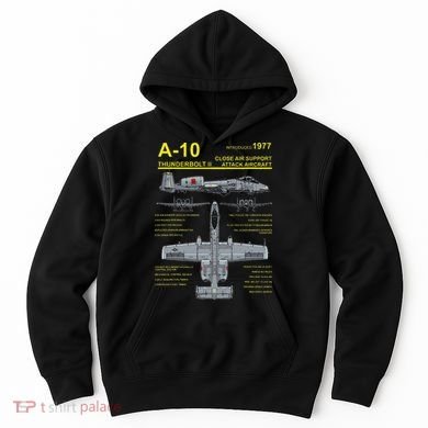 A 10 Thunderbolt Ii Warthog Military Jet Blueprint Hoodie