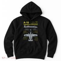 A 10 Thunderbolt Ii Warthog Military Jet Blueprint Hoodie thumb 0