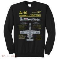 A 10 Thunderbolt Ii Warthog Military Jet Blueprint Sweatshirt thumb 0