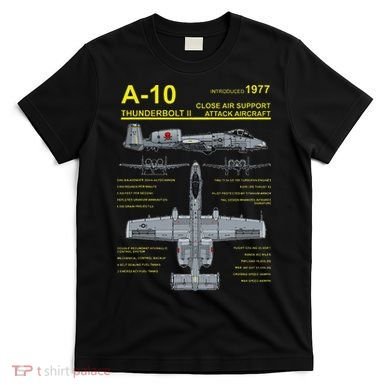 A 10 Thunderbolt Ii Warthog Military Jet Blueprint T-Shirt