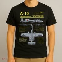 A 10 Thunderbolt Ii Warthog Military Jet Blueprint T-Shirt thumb 3
