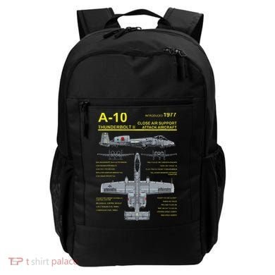 A 10 Thunderbolt Ii Warthog Military Jet Blueprint Backpack