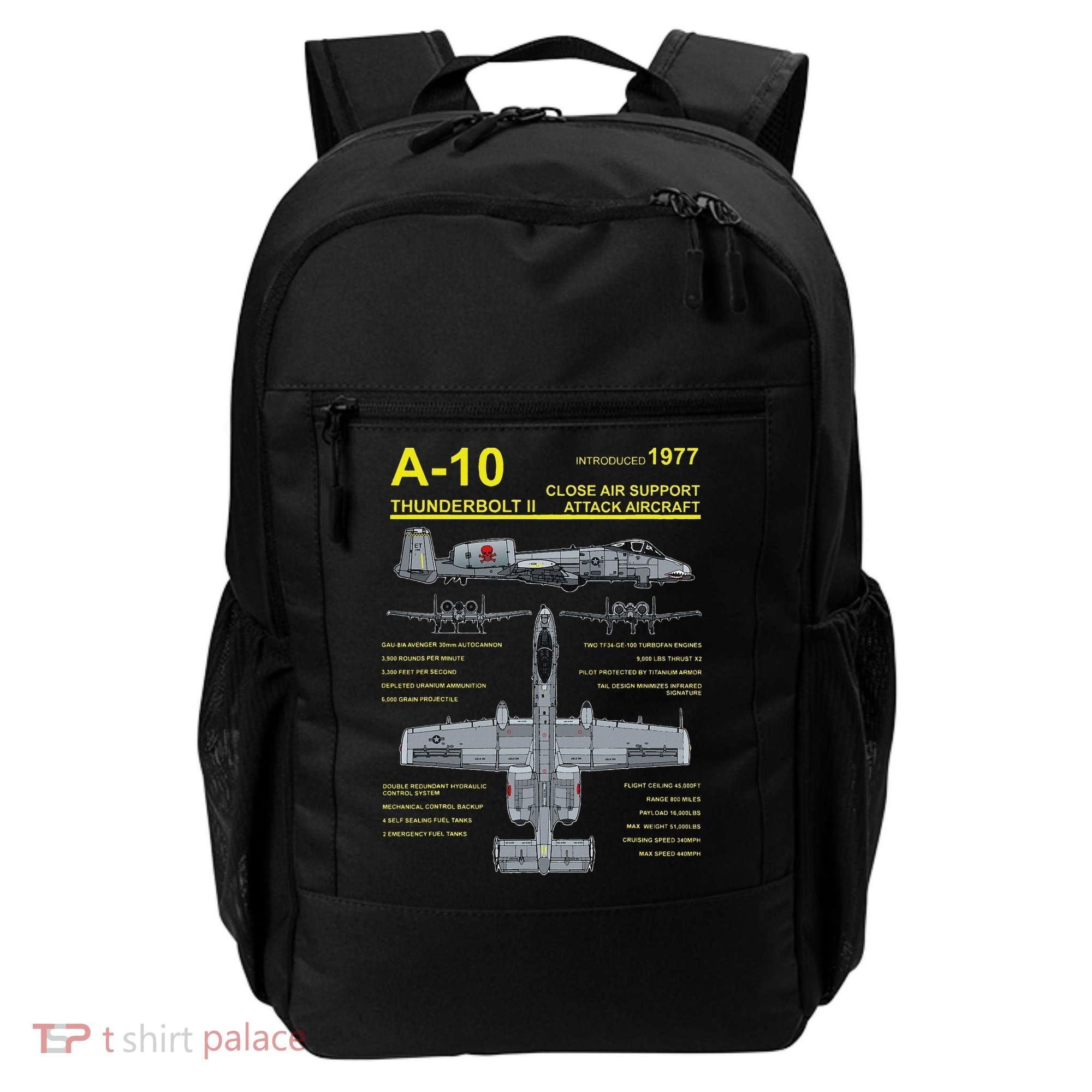 A 10 Thunderbolt Ii Warthog Military Jet Blueprint Backpack