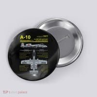 A 10 Thunderbolt Ii Warthog Military Jet Blueprint Button thumb 0