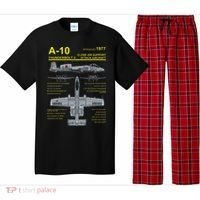 A 10 Thunderbolt Ii Warthog Military Jet Blueprint Pajama Set thumb 0