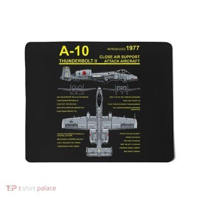 A 10 Thunderbolt Ii Warthog Military Jet Blueprint Mousepad