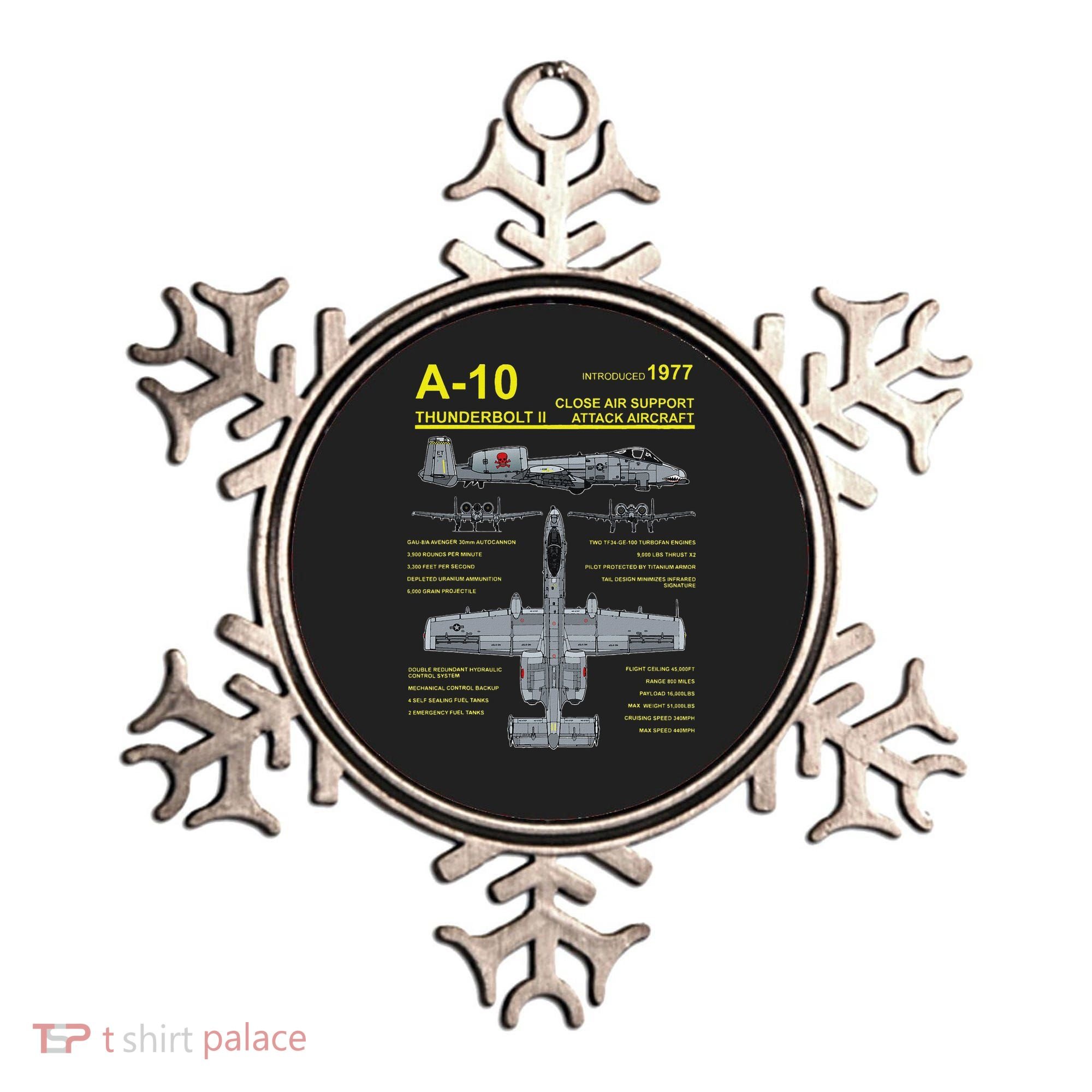 A 10 Thunderbolt Ii Warthog Military Jet Blueprint Ornament