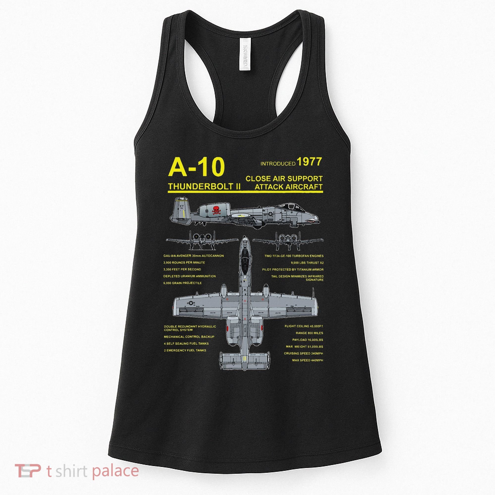 A 10 Thunderbolt Ii Warthog Military Jet Blueprint Women's Tank Top