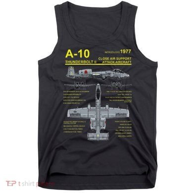 A 10 Thunderbolt Ii Warthog Military Jet Blueprint Tank Top