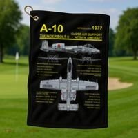 A 10 Thunderbolt Ii Warthog Military Jet Blueprint Golf Towel thumb 1
