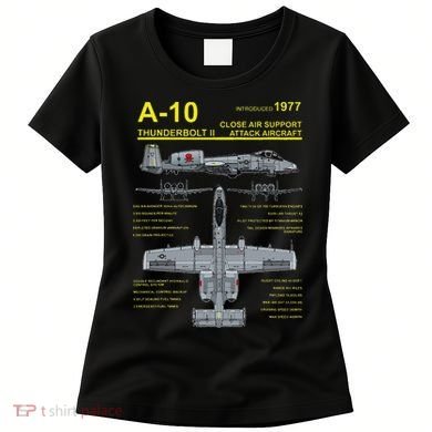A 10 Thunderbolt Ii Warthog Military Jet Blueprint Women's T-Shirt
