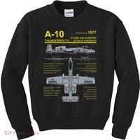 A 10 Thunderbolt Ii Warthog Military Jet Blueprint Kids Sweatshirt thumb 0