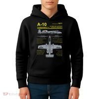 A 10 Thunderbolt Ii Warthog Military Jet Blueprint Kids Hoodie thumb 4