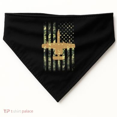 A 10 Thunderbolt Ii Warthog Camo Flag Military Airplane USA-Made Doggie Bandana