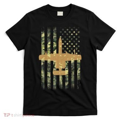 A 10 Thunderbolt Ii Warthog Camo Flag Military Airplane T-Shirt