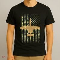 A 10 Thunderbolt Ii Warthog Camo Flag Military Airplane T-Shirt thumb 3