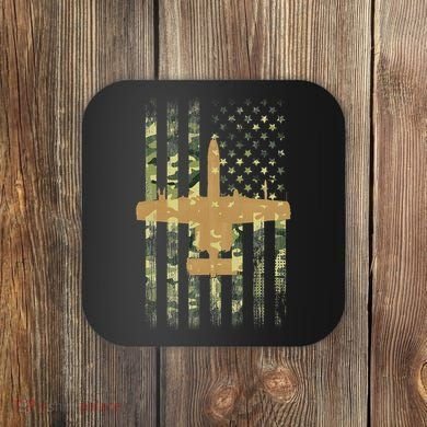 A 10 Thunderbolt Ii Warthog Camo Flag Military Airplane Coaster