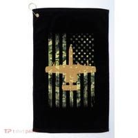 A 10 Thunderbolt Ii Warthog Camo Flag Military Airplane Golf Towel thumb 0