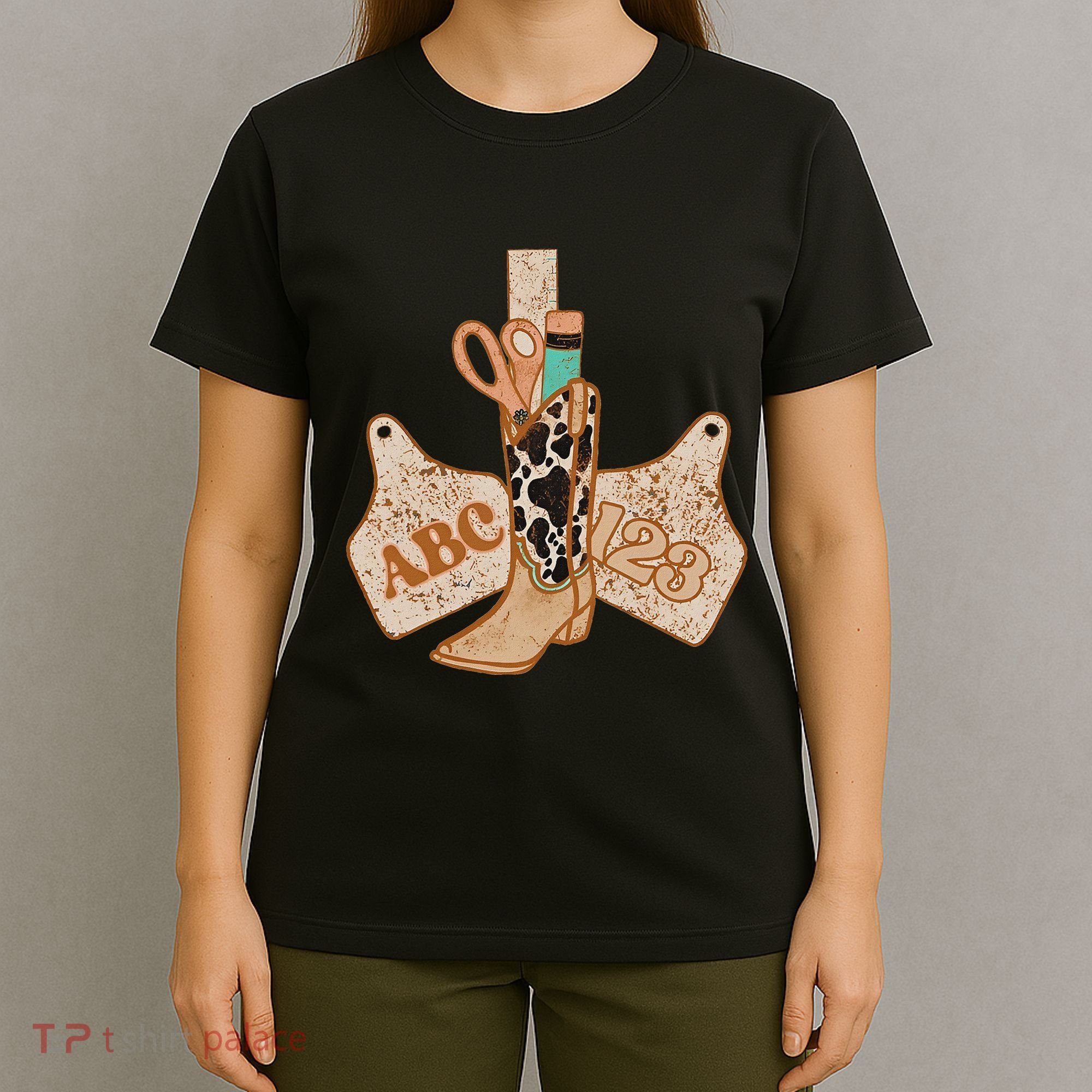 Abc 123 Western Cowgirl Teacher Back To School Teacher T-Shirt