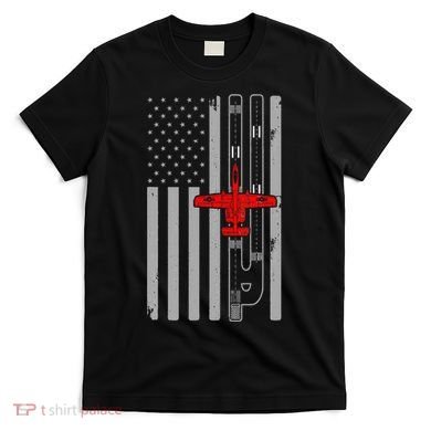 A 10 Warthog Airplane American Flag Runway A10 Thunderbird T-Shirt