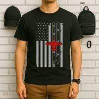 A 10 Warthog Airplane American Flag Runway A10 Thunderbird T-Shirt thumb 6