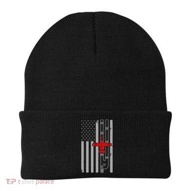 A 10 Warthog Airplane American Flag Runway A10 Thunderbird Beanie