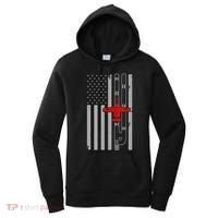 A 10 Warthog Airplane American Flag Runway A10 Thunderbird Women's Hoodie thumb 0