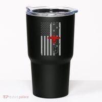 A 10 Warthog Airplane American Flag Runway A10 Thunderbird Tumbler thumb 0