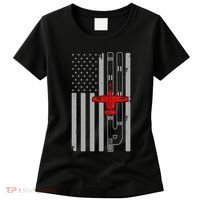 A 10 Warthog Airplane American Flag Runway A10 Thunderbird Women's T-Shirt thumb 0