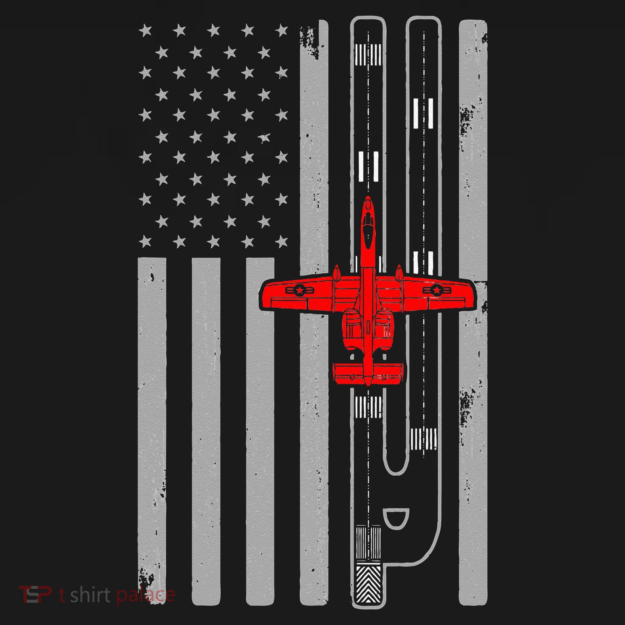 A 10 Warthog Airplane American Flag Runway A10 Thunderbird Kids Sweatshirt