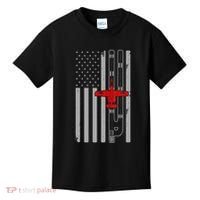 A 10 Warthog Airplane American Flag Runway A10 Thunderbird Kids T-Shirt thumb 0