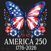 America 250 1776 -2026 Patriotic Flag Butterfly  Tumbler thumb 3