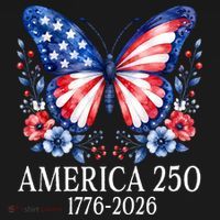 America 250 1776 -2026 Patriotic Flag Butterfly  Ornament thumb 1